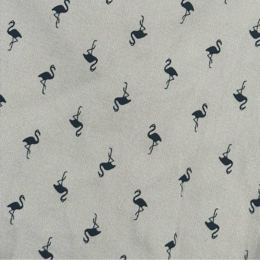 Twill Tan Men’s Shorts with Flamingos - Picture 6 of 8